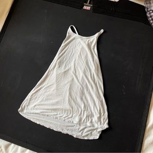 White striped flowy workout tank top